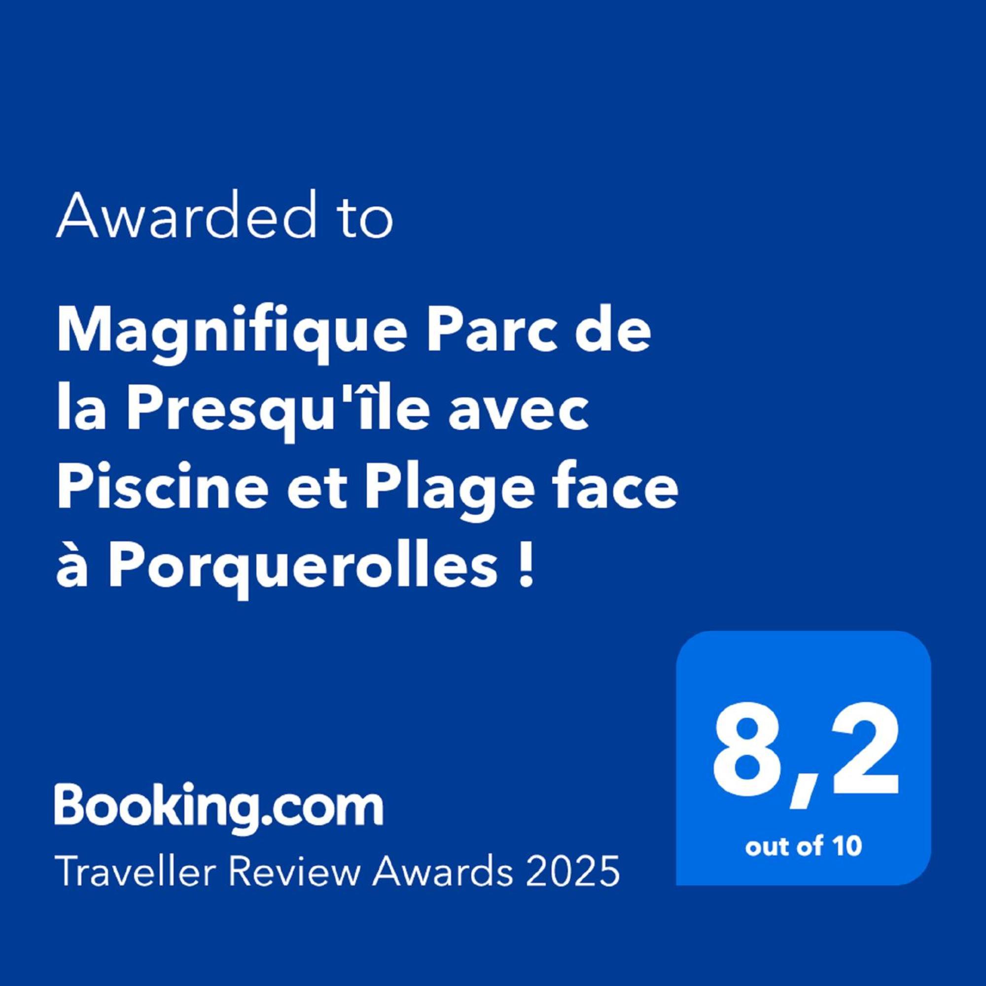 Magnifique Parc De La Presqu'Ile Avec Piscine Et Plage Face A Porquerolles ! Hyères Kültér fotó